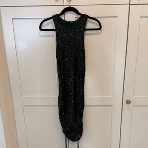 Sparkling Green Sleeveless Dress